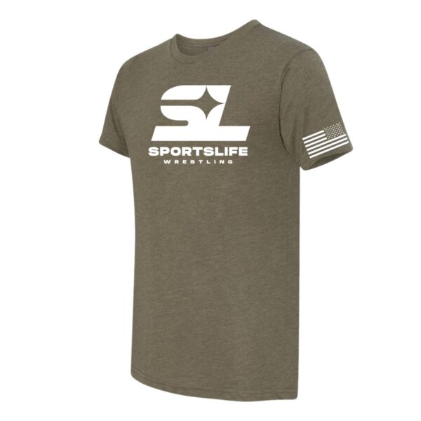 SportsLife Military Short Sleeve Tee with White Logos - Image 3