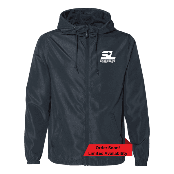Navy Lightweight Full-Zip Windbreaker Jacket