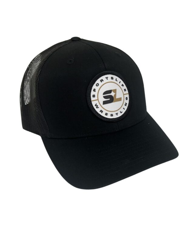 Black Richardson 112 Hat with Circle Logo